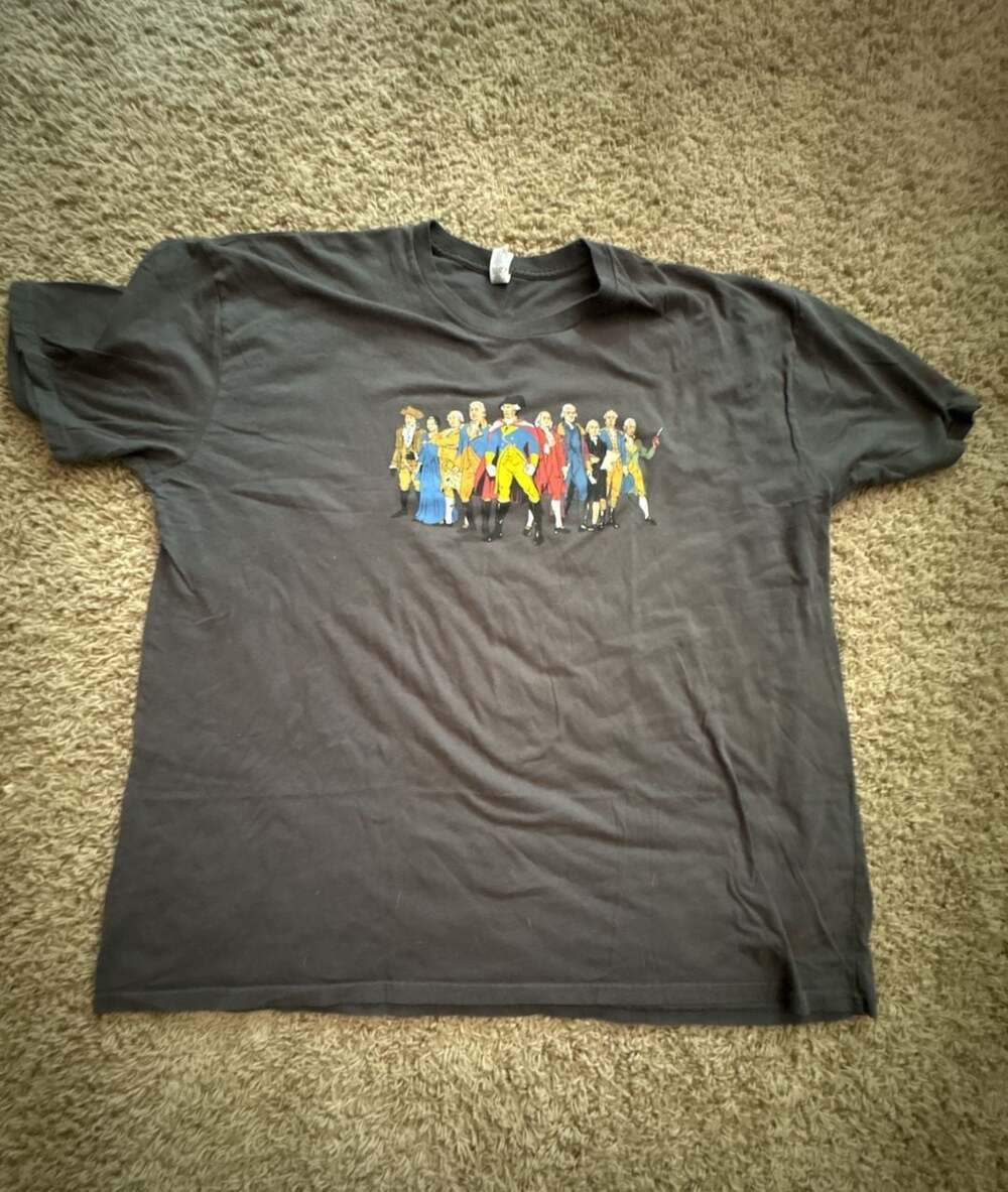 Royal Apparel Ten Revolutionary Superheroes Graphic T-Shirt Grey Size 4X